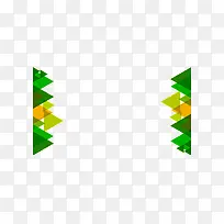 绿色三角形PPT元素-空若网 绿色三角形PPT元素-空若网