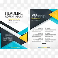 矢量蓝黄三角形手册-空若网 矢量蓝黄三角形手册-空若网