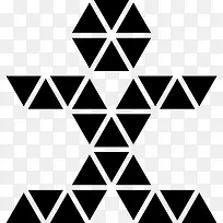 多边形人物小三角形图标-空若网 多边形人物小三角形图标-空若网
