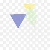 手绘紫色三角形羽毛-空若网 手绘紫色三角形羽毛-空若网