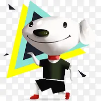 卡通小狗三角形-空若网 卡通小狗三角形-空若网