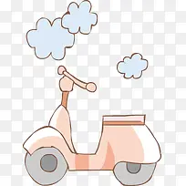 手绘卡通摩托车-空若网 手绘卡通摩托车-空若网