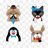 矢量卡通动物-空若网 矢量卡通动物-空若网