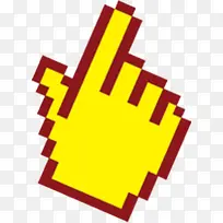 黄色手指卡通图标-空若网 黄色手指卡通图标-空若网