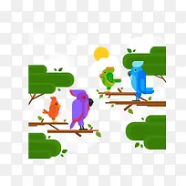 平面设计的鹦鹉背景-空若网 平面设计的鹦鹉背景-空若网