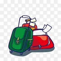 卡通手绘行李箱-空若网 卡通手绘行李箱-空若网
