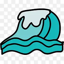 手绘海浪-空若网 手绘海浪-空若网