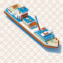 手绘卡通船-空若网 手绘卡通船-空若网