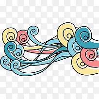 卡通手绘海浪浪花-空若网 卡通手绘海浪浪花-空若网