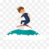 矢量 卡通手绘 冲浪-空若网 矢量 卡通手绘 冲浪-空若网