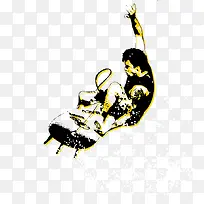 卡通手绘海上冲浪-空若网 卡通手绘海上冲浪-空若网