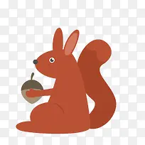 矢量红色小松鼠动物卡通-空若网 矢量红色小松鼠动物卡通-空若网