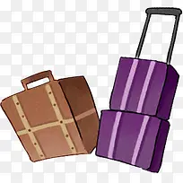 手绘插画行李箱效果-空若网 手绘插画行李箱效果-空若网