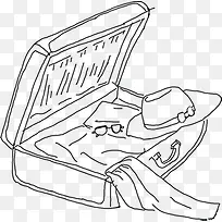 手绘行李箱插画图片-空若网 手绘行李箱插画图片-空若网