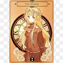 手绘插画金发花环-空若网 手绘插画金发花环-空若网