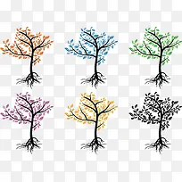 彩色树叶图案-空若网 彩色树叶图案-空若网