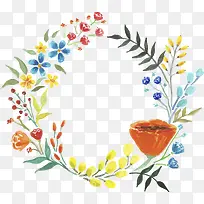 精美水彩装饰花环-空若网 精美水彩装饰花环-空若网