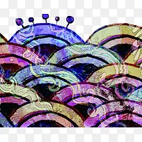 手绘水彩花纹云纹-空若网 手绘水彩花纹云纹-空若网