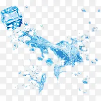 摄影蓝色水冰块效果-空若网 摄影蓝色水冰块效果-空若网