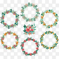 水彩花环-空若网 水彩花环-空若网