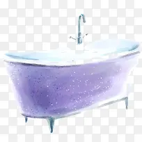 水彩浴缸展板素材-空若网 水彩浴缸展板素材-空若网