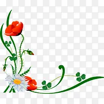 彩色手绘风光花朵-空若网 彩色手绘风光花朵-空若网