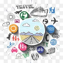 卡通手绘山-空若网 卡通手绘山-空若网