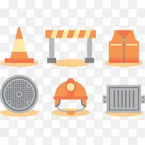 矢量道路施工-空若网 矢量道路施工-空若网