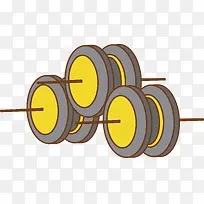 杠铃png矢量元素-空若网 杠铃png矢量元素-空若网