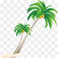 手绘椰子树摄影椰子-空若网 手绘椰子树摄影椰子-空若网