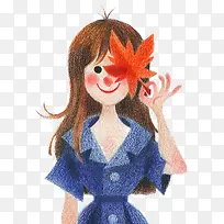 树叶遮脸创意绘画-空若网 树叶遮脸创意绘画-空若网