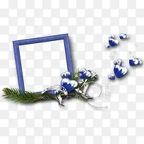 蓝色爱心相框装饰-空若网 蓝色爱心相框装饰-空若网