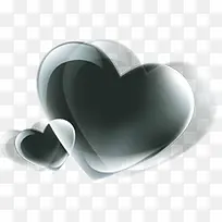 黑色创意爱心装饰-空若网 黑色创意爱心装饰-空若网