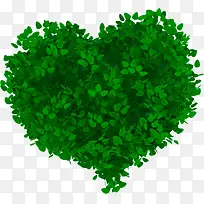 绿色树叶爱心环保装饰-空若网 绿色树叶爱心环保装饰-空若网