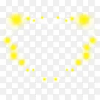 黄色星光爱心装饰-空若网 黄色星光爱心装饰-空若网