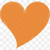 橙色爱心装饰-空若网 橙色爱心装饰-空若网