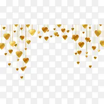 金色黄线爱心装饰-空若网 金色黄线爱心装饰-空若网