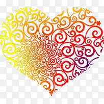 中国风金色爱心装饰-空若网 中国风金色爱心装饰-空若网