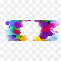 彩色时尚墨迹圆形装饰-空若网 彩色时尚墨迹圆形装饰-空若网