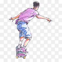 手绘水彩帅气男孩-空若网 手绘水彩帅气男孩-空若网