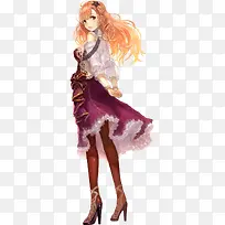 甜美卡通少女手绘-空若网 甜美卡通少女手绘-空若网