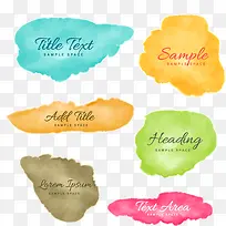 水彩色块背景矢量-空若网 水彩色块背景矢量-空若网