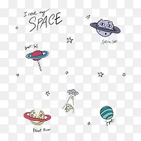 手绘飞碟-空若网 手绘飞碟-空若网