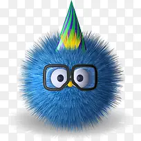 蓝色毛球PNG矢量素材-空若网 蓝色毛球PNG矢量素材-空若网