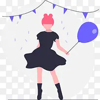 穿裙子的快乐的少女-空若网 穿裙子的快乐的少女-空若网