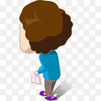 妈妈烫发卡通可爱手绘-空若网 妈妈烫发卡通可爱手绘-空若网