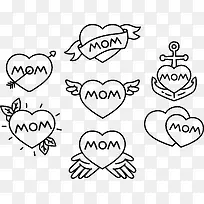 矢量妈妈爱心插图-空若网 矢量妈妈爱心插图-空若网