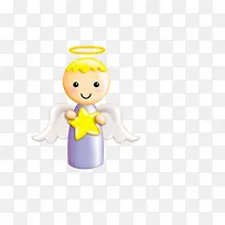 圣诞节高清卡通小天使免抠图素材-空若网 圣诞节高清卡通小天使免抠图素材-空若网