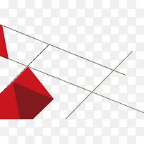 时尚红色几何线条图案-空若网 时尚红色几何线条图案-空若网