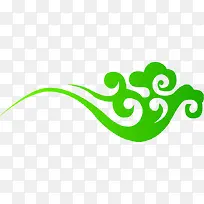 绿色卡通云纹创意-空若网 绿色卡通云纹创意-空若网